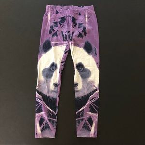 GAP panda face leggings 6 7
